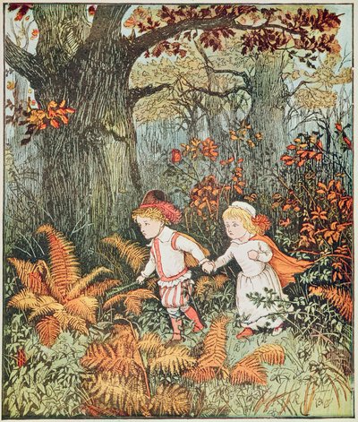 Babes im Wald (2 Kinder gehen im Wald) von Randolph Caldecott